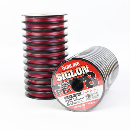 SUNLINE桑濑SIGLON喜格龙8编五彩编织线PE线100米12连盘路亚渔线